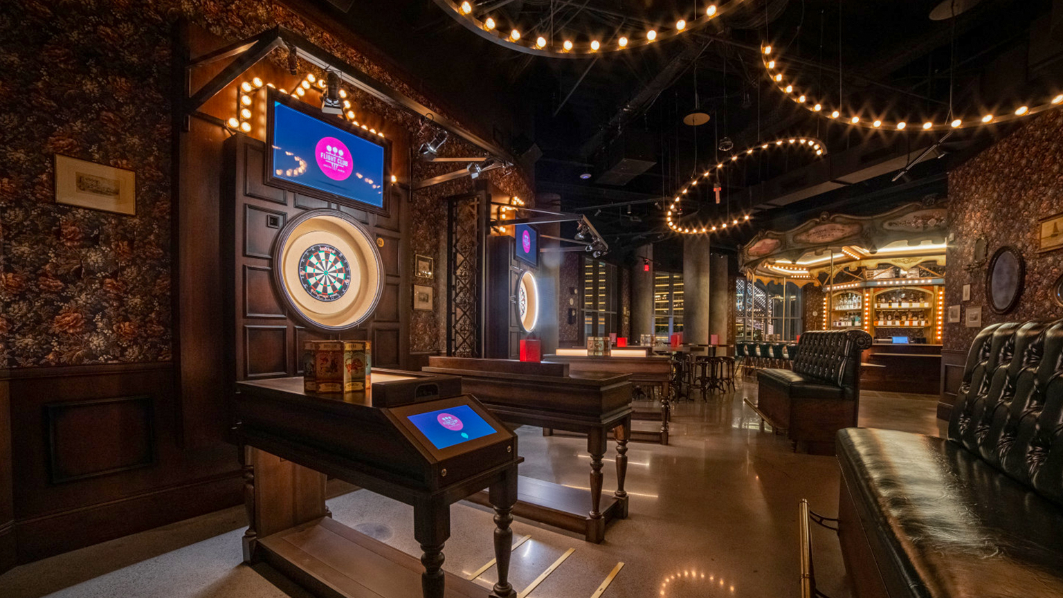 Flight Club Ideoli Custom Lighting Manufacturer Vegas 