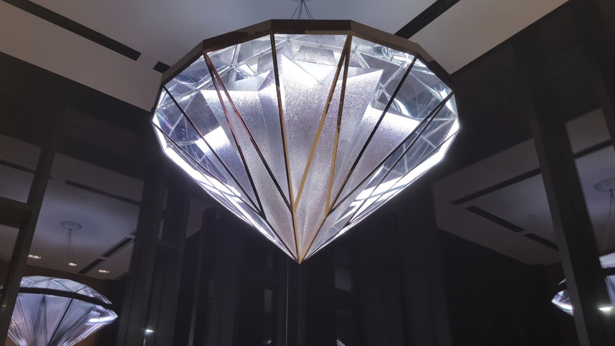 Global award recognition for our diamond chandelier design