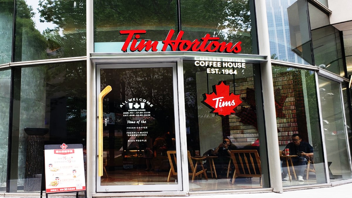 We visited China’s first Tim Hortons coffee shop